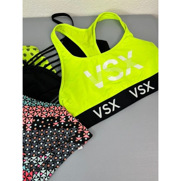 Victoria's Secret Nike women's small sports bra bundle neon black athletic - Picture 2 of 13